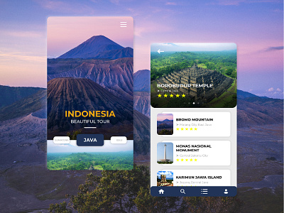 Indonesia Tour Mobile App Design
