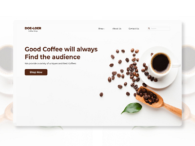 Coffee Shop Website Design By Najib Zain On Dribbble