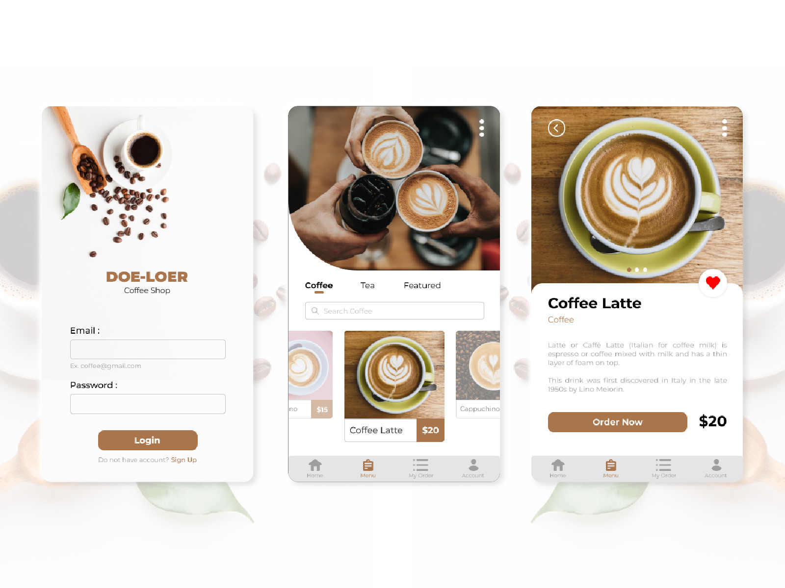  Coffee  Shop  Mobile App Design  by Najib Zain on Dribbble