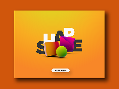 An Abstract Landing Page - Shape 3d abstract landing page minimal typography ui ux web design