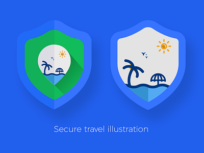 Secure travel illustration art holiday homepage illustration lading page minimal poster travel ui design ux design vacation website