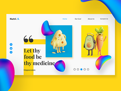 Web Page UI Design for Nutri. S, blog branding design minimalui nutrition research ui uidesign ux uxdesign webdesign webpage