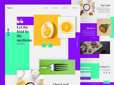 Web Page UI Design for Nutri. S. blog branding design minimalui nutrition research ui uidesign ux uxdesign webdesign webpage