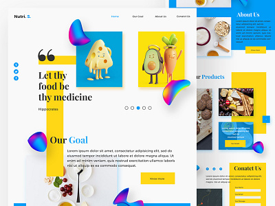 Web Page UI Design for Nutri. S. blog branding design minimalui nutrition research ui uidesign ux uxdesign webdesign webpage