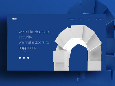Web Page UI Design for Dock Doors app commerce furniture landing page minimal product ui ux web design website