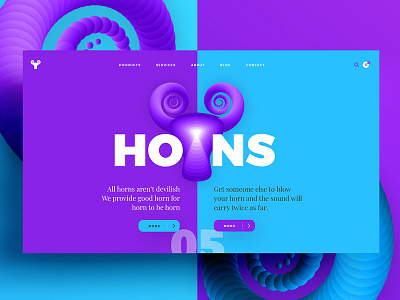Web UI Design for Horns - Marketers