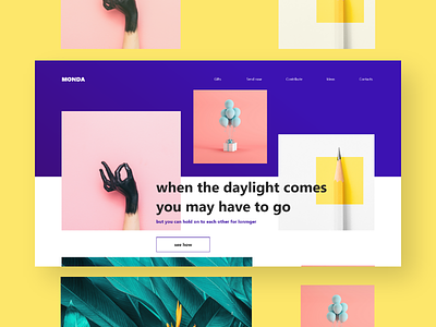 Gift shop web ui design abstract app commerce construction design landing page minimal product typography ui ux web