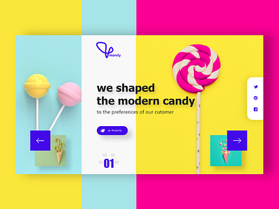 Mandy - The Candy Maker Web Landing Page Header