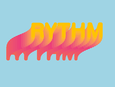 R(h)ythm design illustration kinetic typography lettering logo minimal typography vector