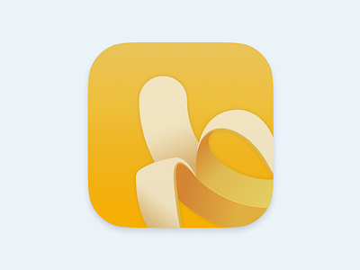 Banana App Icon 3d animation branding graphic design logo motion graphics ui