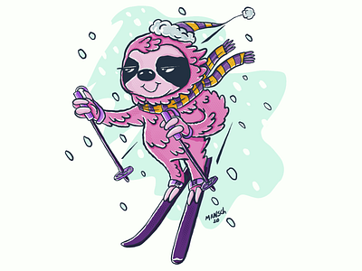 Skiing Sloth