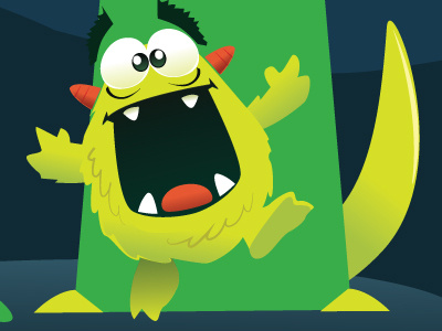 Monster Family Portrait cartoon childrens editorial humorous illustration