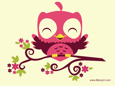 Little Owl - Ololly Logo bright cartoon colorful cute fun happy illustration logo