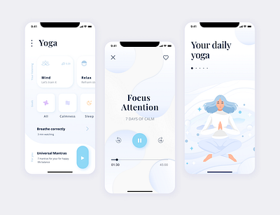 Your daily yoga app design graphic design illustration logo typography ui ux vector