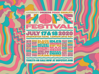 HOPE FEST 2020 branding design illustration typography vector