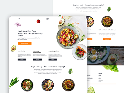 Food Landing UX-UI Design branding delivery service design diet ecommerce ecommerce design food healthy healthy food landing page landing page design landing page ui lifestyle ui