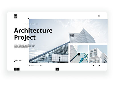 Architecture project architect architecture art branding classic clean clean design ecommerce landing page landingpage simple simple design