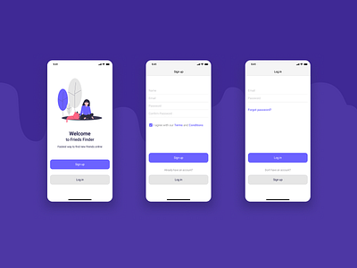 Sign in / Sign up UI iOS APP app clean clean design design ios mobile app page design screen sign in sign in page sign up sign up page ui