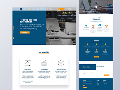 Web site: Landing Page / Robotic process automation