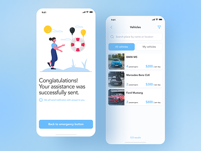 Vehicles Mobile App  / iOS