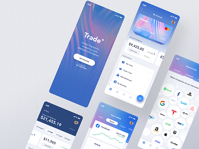 Crypto Trading App / iOS clean design gradient graphic design ios mobile app money trade ui wallet