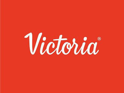 Victoria brush lettering logotype script