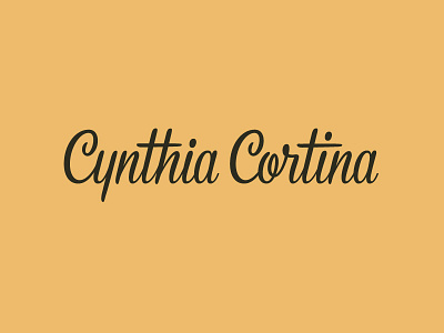 Cynthia Cortina Script brush custom lettering logotype script