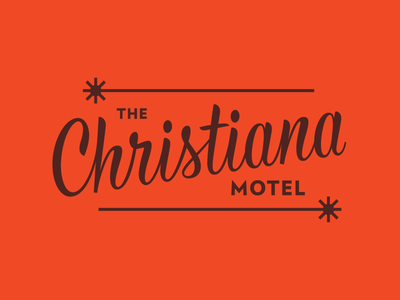 Christiana Motel Script custom hand drawn logotype script