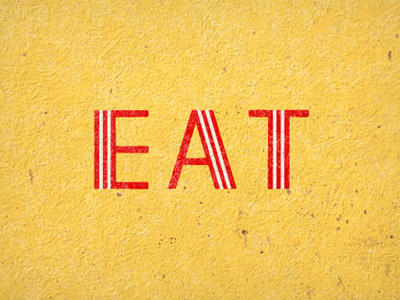 EAT deco eat food lettering restaurant