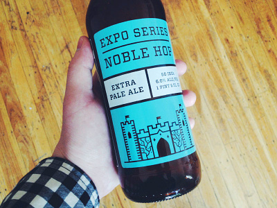 Noble Hop beer beverage bottle craft beer expo series no li packaging screen printed series