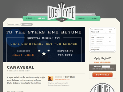Canaveral Font - Lost Type Co-Op co op fonts lettering lost type type