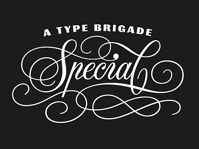 Type Brigade Special custom identity lettering logo logotype spencerian