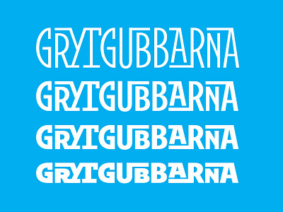 Grytgubbarna Interlock branding identity lettering logotype