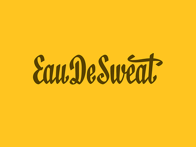 Eau De Sweat custom lettering logo logotype