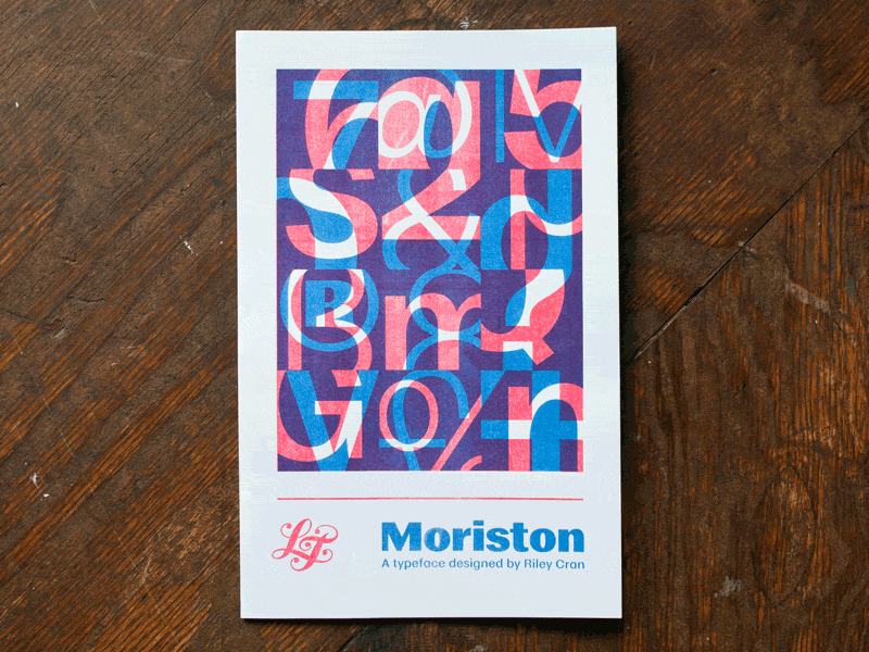 Moriston Print print specimen typeface