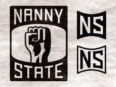 Nanny State brand dystopian huxley logo logos monogram orwell stamp