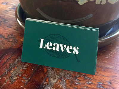 Leaves Cards custom logotype stencil
