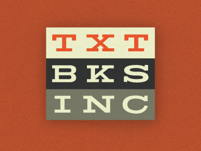 TXTBKS custom identity lettering logo
