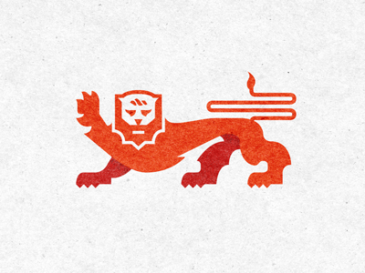 Lion icon logo mark unused