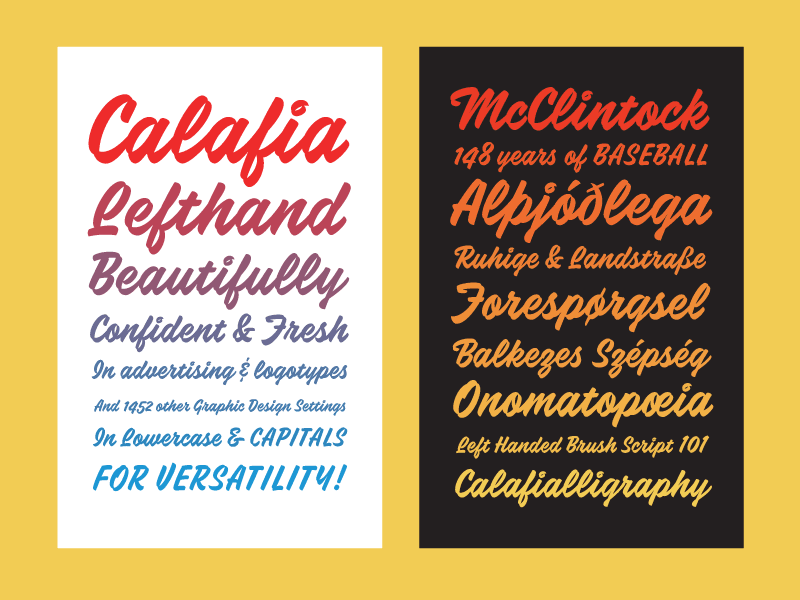 Calafia font lost type script typeface
