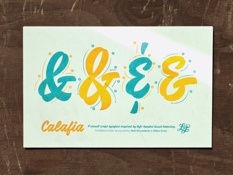 Calafia Poster poster risograph script type design typeface