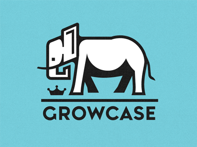 Growcase crown custom elephant emir lettering logo logotype