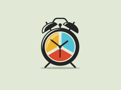 Alarm Clock alarm clock color geometric icon mark shadow
