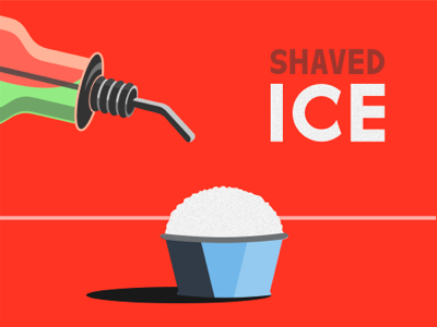 Shaved Ice custom ice illustration shaved ice typography