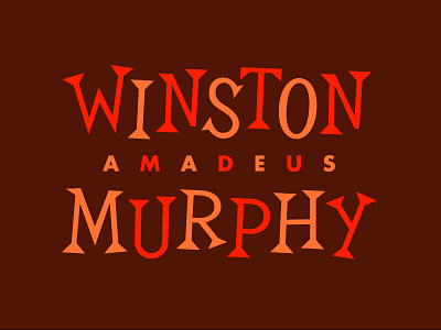 Winston Amadeus Murphy announcement baby custom lettering project stork