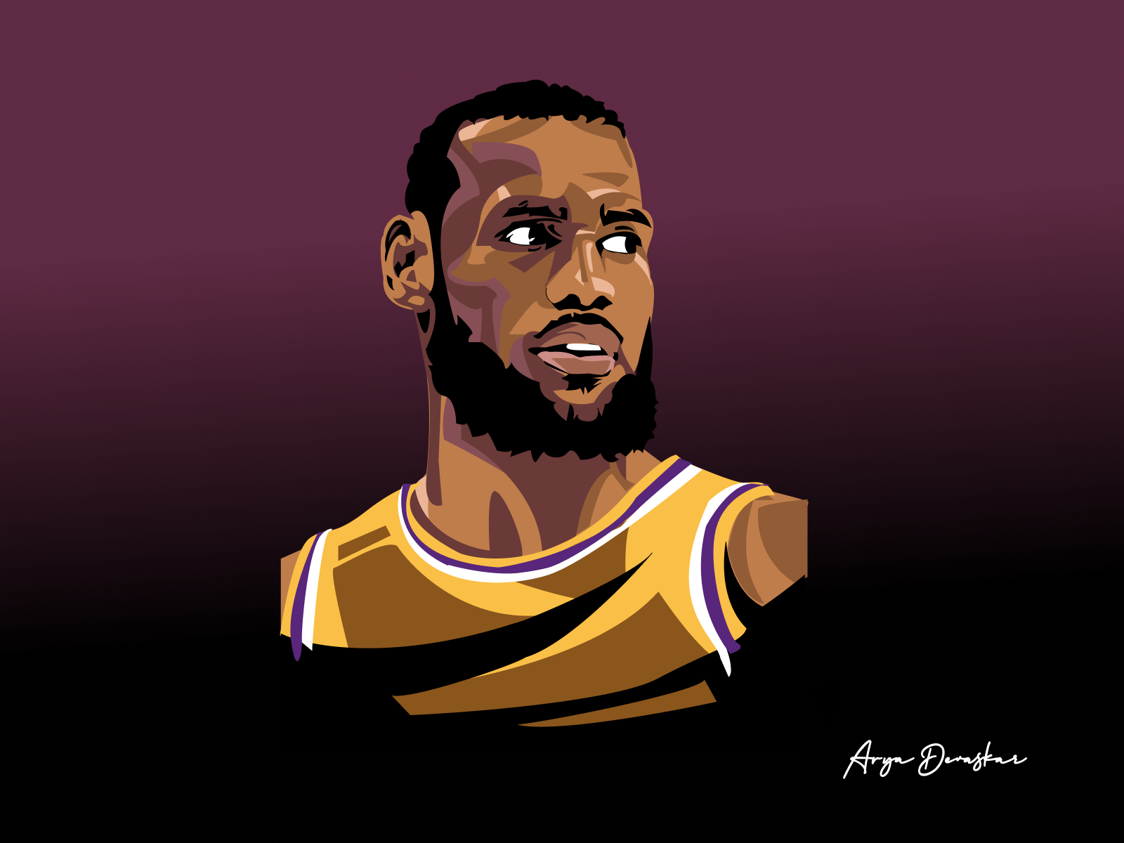 LeBron James: Fan art by Arya D on Dribbble