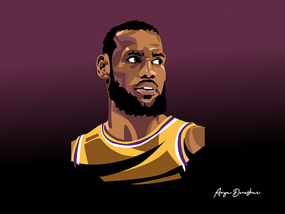 LeBron James: Fan art by Arya D on Dribbble