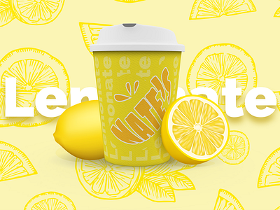 Nate's "lemonate" | Weekly warm-up branding fresh fun lemon lemonade logo orange summer yellow