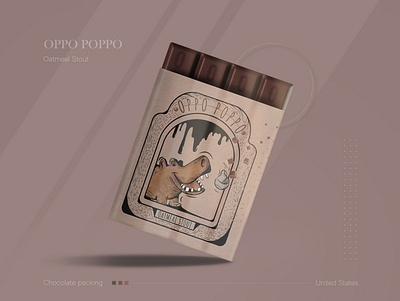 Chocolate packing design character design illustration label packing