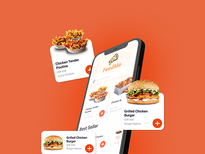 FeedMe app design illustration mobile
